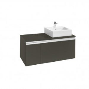 Meuble HEIMA 1100 2 tiroirs asymétrique pour 1 vasque à poser