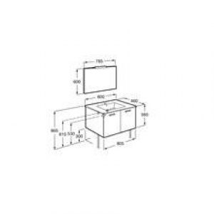 Meuble Pack 2 portes cèdre 80 cm Victoria Basic…