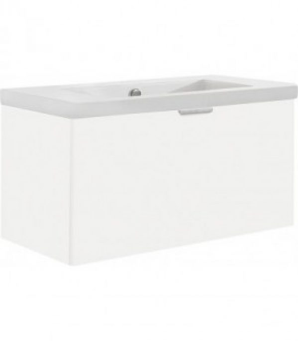 meuble sous vasque + vasque EPIL blanc mat, 1 tiroir 860x550x510mm