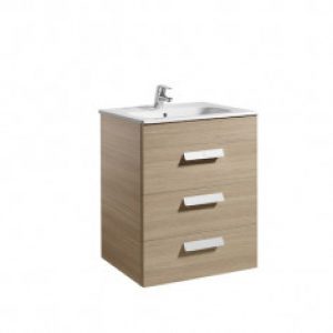 Meuble Unik DEBBA 600 3 tiroirs et lavabo DISPONIBLE en 4 COLORIS