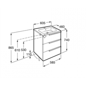 Meuble Unik Family wengé 60 cm Victoria-N Roca