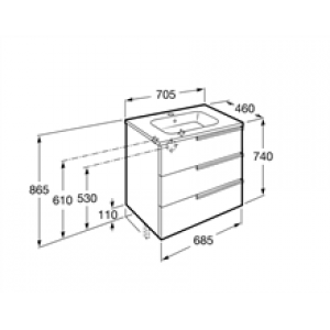 Meuble Unik Family wengé 70 cm Victoria-N Roca