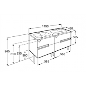 Meuble Unik wengé 120 cm Victoria-N Roca