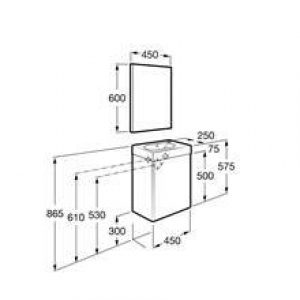 Meuble wengé avec miroir Mini Roca