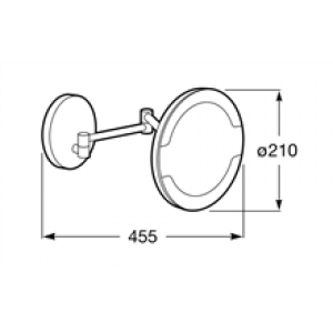 Miroir bras articulé et lumière Hotels 2.0 Roca
