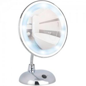 Miroir grossissant x3 – Pied orientable – LED Bouton on/off sur socle