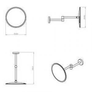 Miroir mural noir COSMIC