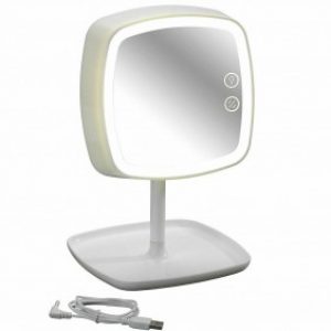 Miroir/Lampe de chevet tactile – Ostia – Lumière LED – Grossissant x5