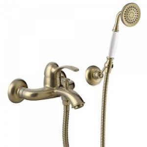 Mitigeur bain Douchette à main anticalcaire avec support orientable. Flexible double agrafage – TRES…