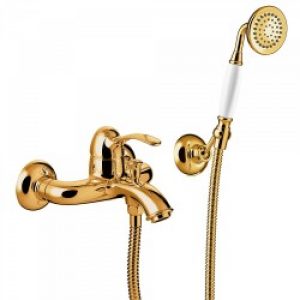 Mitigeur bain Douchette à main anticalcaire avec support orientable. Flexible double agrafage – TRES…