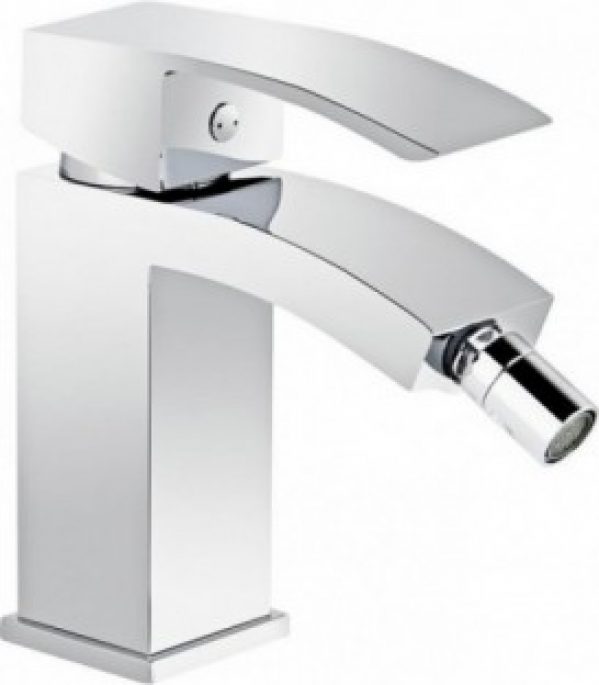 Mitigeur de bidet Enver avec écoulement Klicker chromé, saillie 128 mm