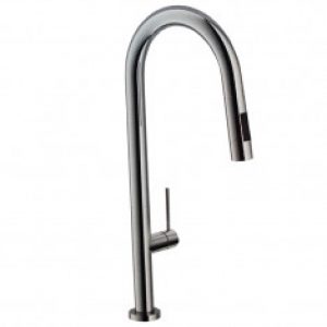 Mitigeur de cuisine avec douchette extractible 2 jets – H 484 mm – Fumé lucido