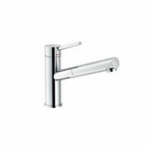 Mitigeur de cuisine avec douchette extractible mono-jet – H 185 mm – Chromé