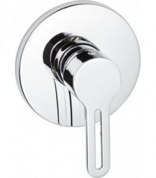 Mitigeur de douche encastré Enzan, corps de montage inclus chromé, rosace 116 mm