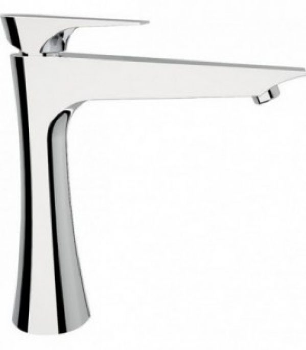 Mitigeur de lavabo Diva 225mm de haut chrome sans ecoulement saillie 180mm