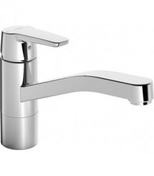 Mitigeur evier Hansapolo chromé, bec orientable
