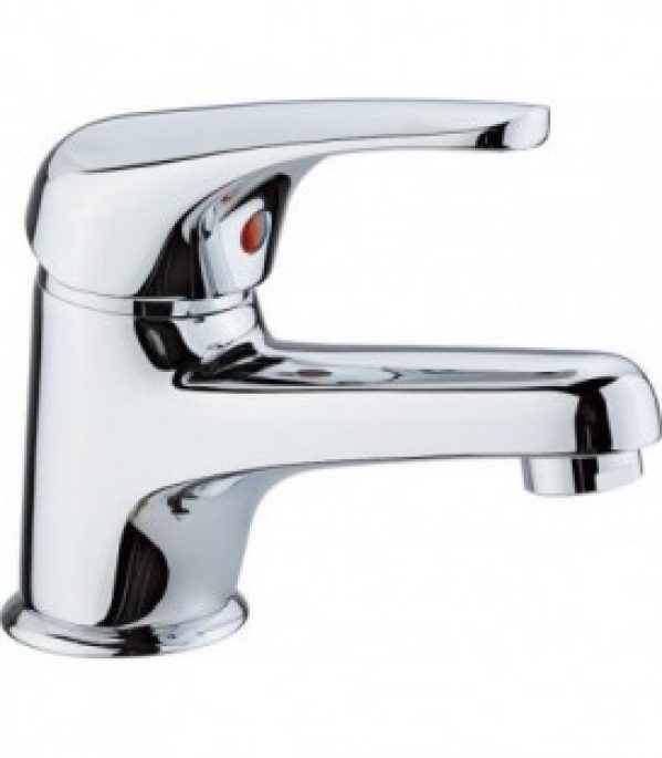 Mitigeur lavabo RUMA III avec levier fermé chromé avec garniture d&rsquo;ecoulement