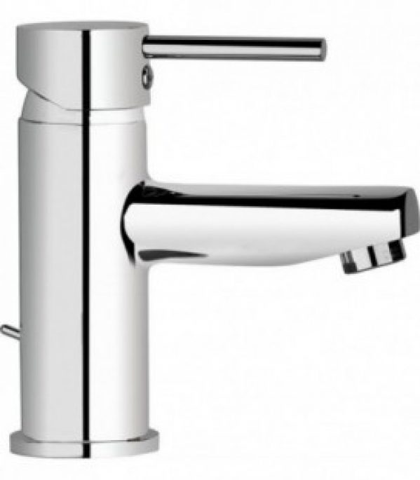 mitigeur lavabo SALSA chromé avec écoulement, avec DVGW SAillie 111 mm