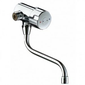 Mitigeur monocommande temporisé – pose mural bec orientable – Tempomix