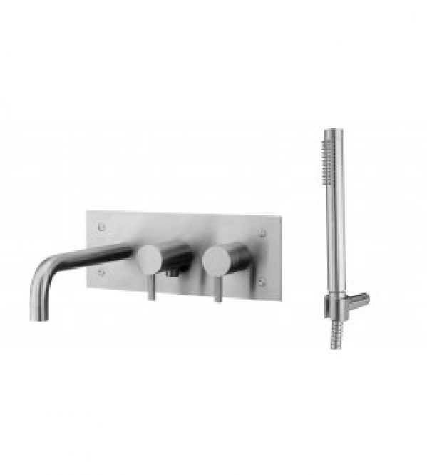 Mitigeur pour bagnoire encastré ancier inox Paffoni Steel…