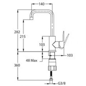 Mitigeur pour évier bec haut Inca Teka Futurbaño
