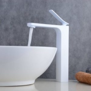 Mitigeur Robinet blanc intégral Lavabo pour Vasques à Poser