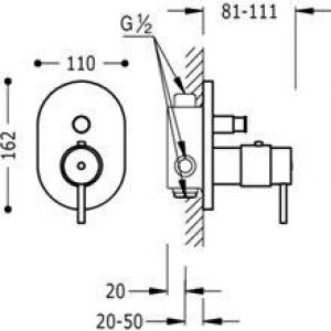Mitigeur thermostatique bain-douche à encastrer…