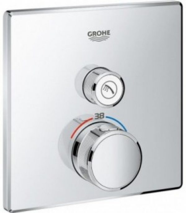 Mitigeur thermostatique encast´re Grohe Grotherm, SmartControl, chromé, avec vanne d&rsquo;arret