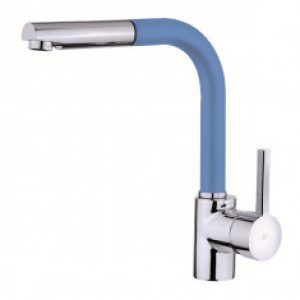 Mitigeur évier Chromé/Bleu TANER avec douchette – TAN12B