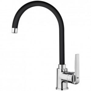Mitigeur évier KOME Chromé/Noir – KOM12N