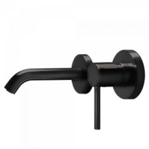 Mitigeur évier mural Corps encastré inclus et non divisible. Bec court 140 mm. – TRES 26220080TNE