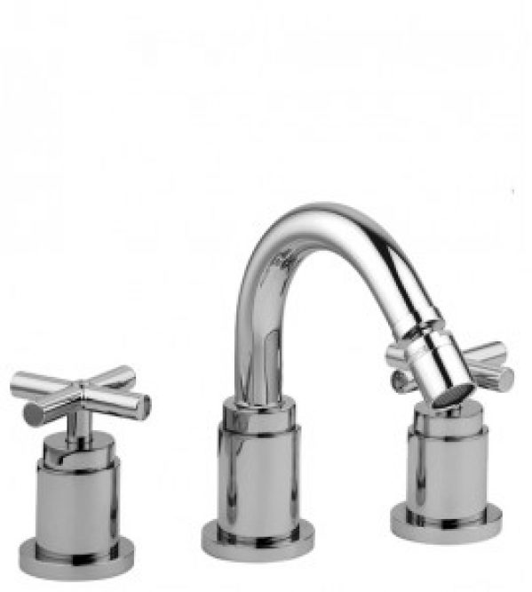 Mélangeur bidet 3 trous, bec pivotant Paffoni Quattro QTV118