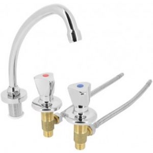 Mélangeur de lavabo – idéal rénovation – 3 trous – bec mobile