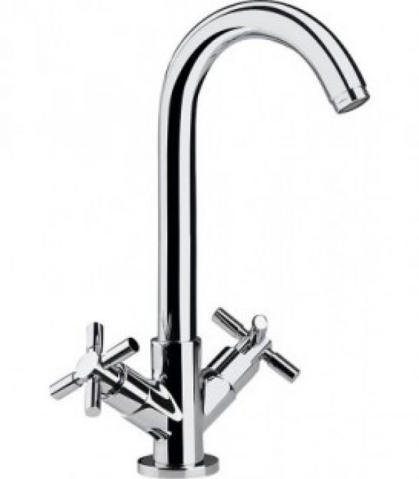 Mélangeur d’évier chromé COMI chromé, bec orientable saillie 217mm