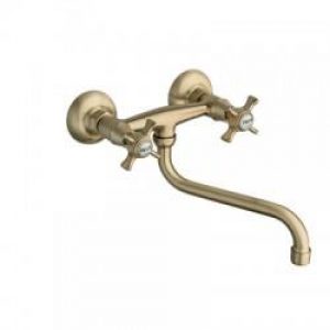 Mélangeur mural pour évier de cuisine rétro CHAMBORD VIEUX BRONZE – CRISTINA ONDYNA  CH12492