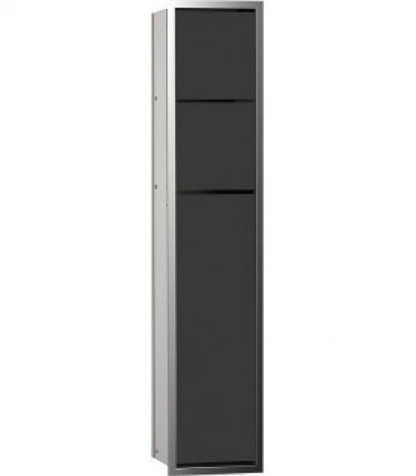 Module de WC emco asis 150 encastre, hauteur 809mm chrome/noir