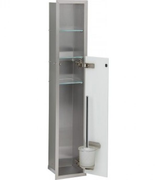 niche à encastrer en inox pour WC