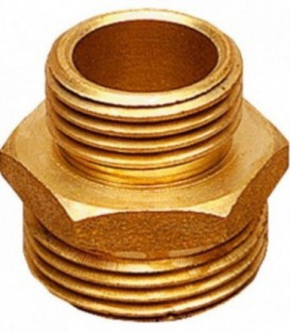 Nipple filete en laiton 1/2&Prime; fil mÔle x 3/8&Prime; fil fem