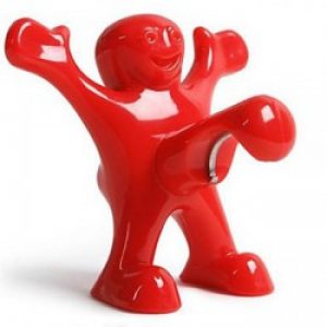 Ouvre-bouteille sous forme d&rsquo;homme en silicone et acier inoxydable