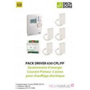 Pack DRIVER 630 CPL/FP – Gestionnaire d’énergie Courant Porteur 3 zones pour chauffage électrique -…