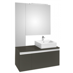 Pack meuble 110 cm gris mat Heima Roca