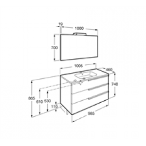Pack meuble Family wengé 100 cm Victoria-N Roca