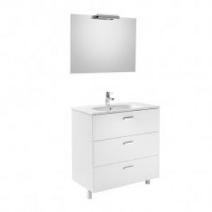 Pack Unik VICTORIA Family 800 + miroir + applique – Blanc brillant