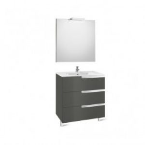 Pack Unik VICTORIA-N Family 800 3 tiroirs, lavabo, miroir et applique
