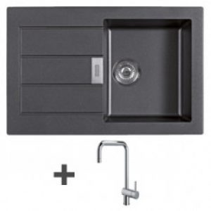 Pack évier Franke Sirius Tectonite « Carbone » 1 cuve + mitigeur COSTA