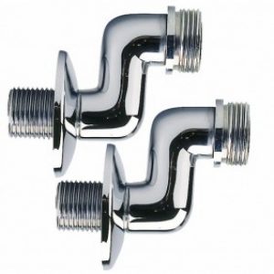 Paire de raccords contre coudés 32 mm – Laiton chromé  -M12x17 -M20x27