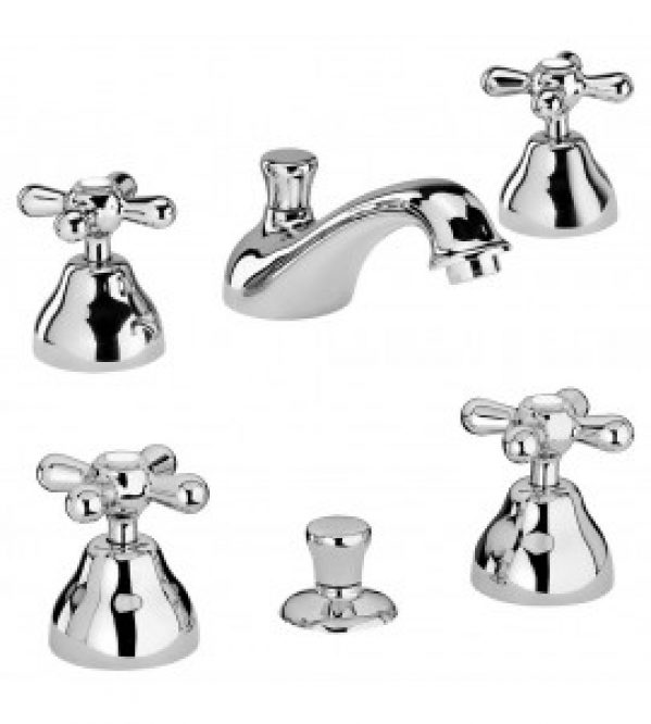 Paire de robinets à trois trous pour lavabo et bidet…