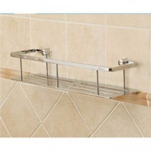 Panier de douche en laiton chromé avec fixation murale