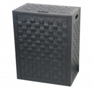 Panier à linge noir Intrecci 50cm