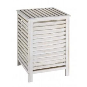 Panier à linge – Oslo/Norway – Bois – avec couvercle – 65 L